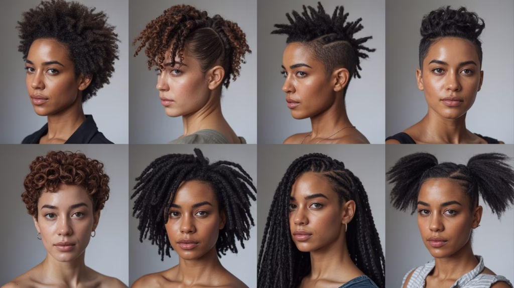 Round Face Short Natural Haircuts for Black Females