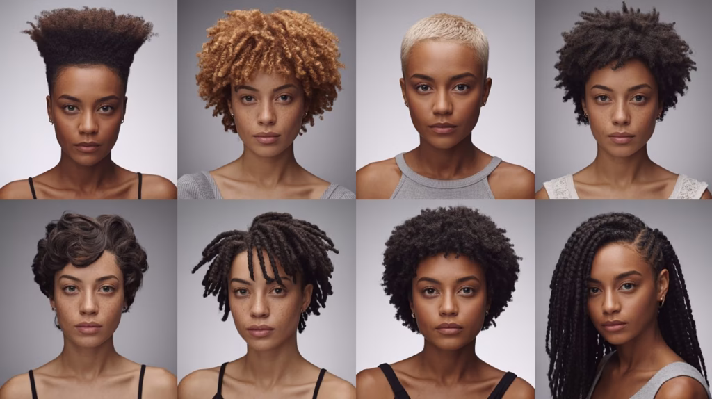 Round Face Short Natural Haircuts for Black Females