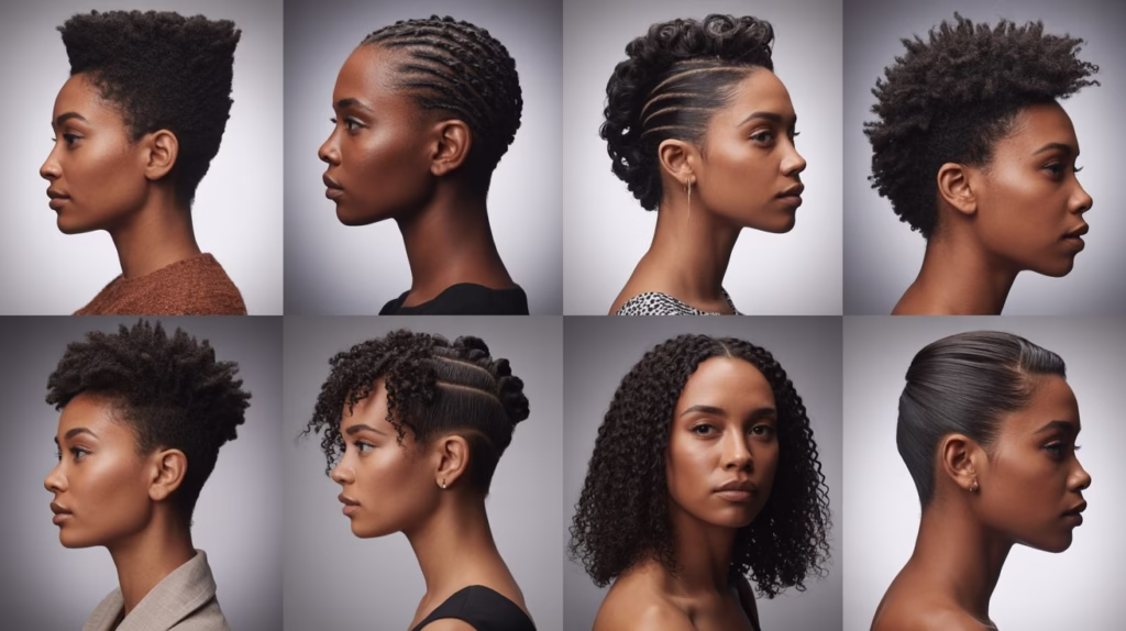 Round Face Short Natural Haircuts for Black Females